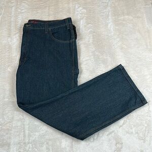 Dickies Men's Deep Indigo Relaxed Straight Jeans Active Waist Lycra Technology